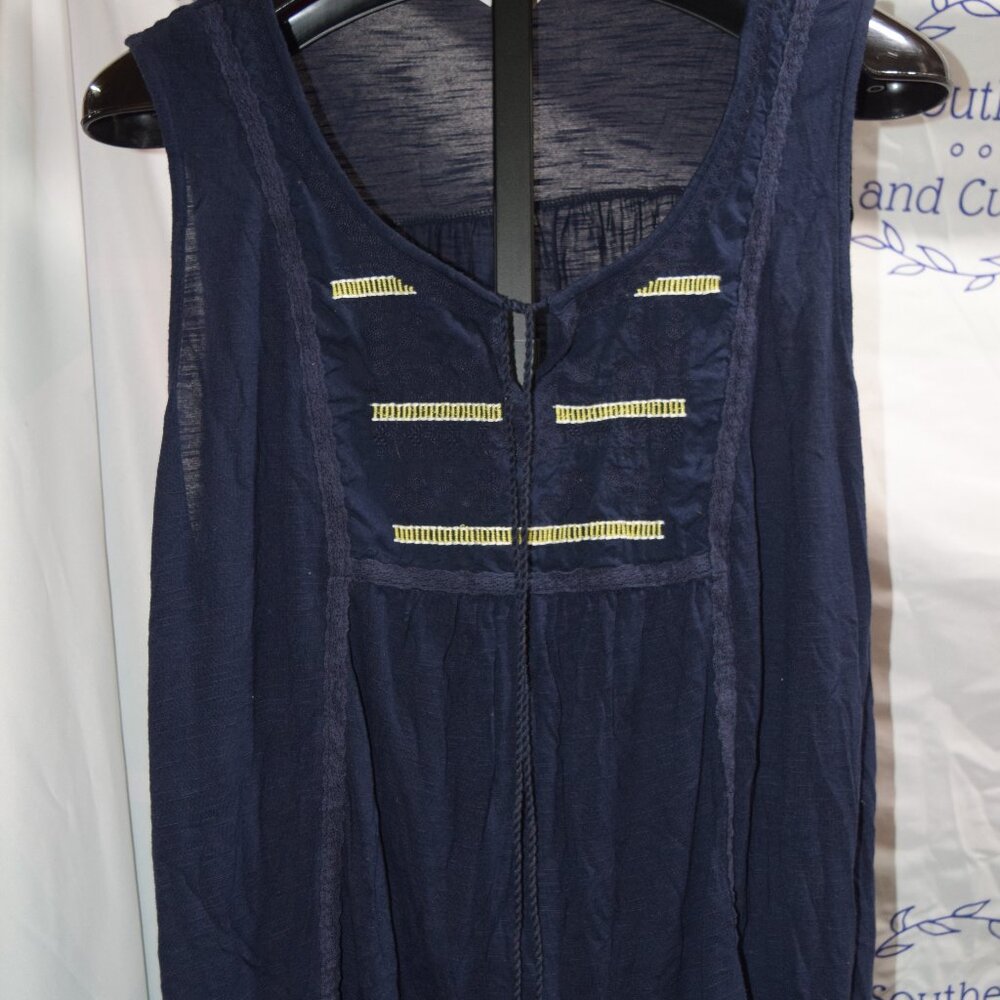 Crown & Ivy Navy Tank, Size 3X